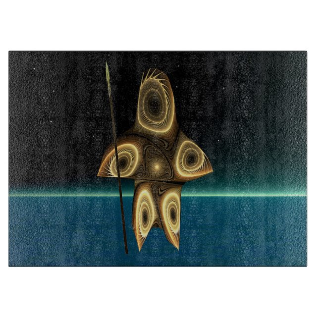 Tuvaaq - Fractal Inuit Hunter Cutting Board (Front)