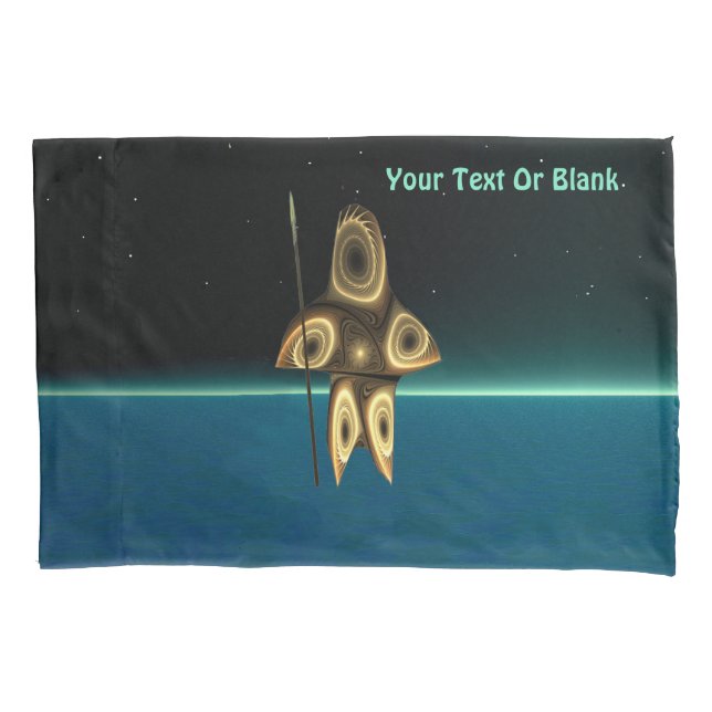 Tuvaaq - Fractal Inuit Hunter Pillow Case (Front)