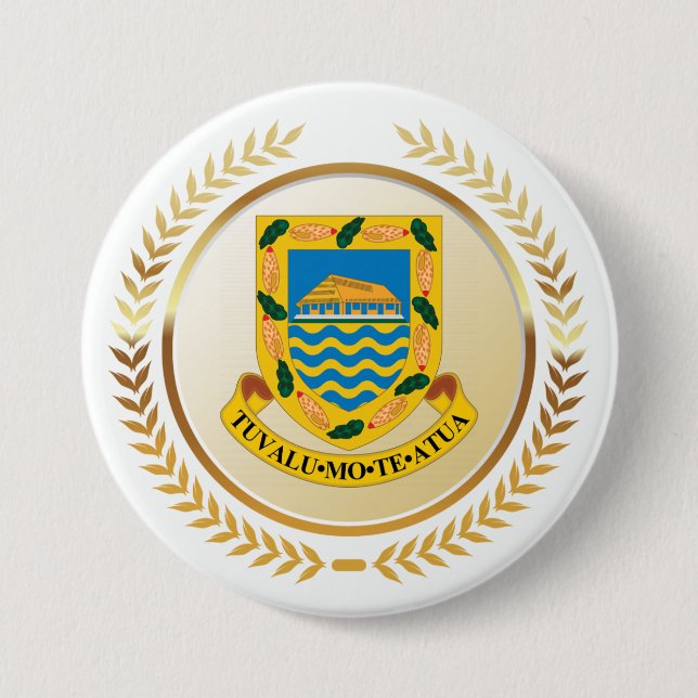Tuvalu Coat of Arms Button (Front)