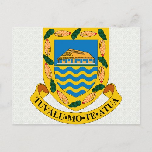 Tuvalu Coat of Arms detail Postcard