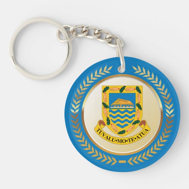 Tuvalu Coat of Arms Keychain (Front)