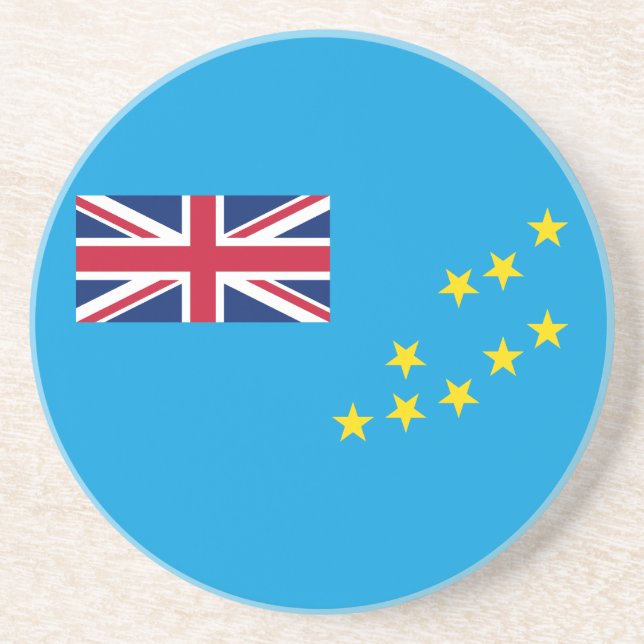 Tuvalu Flag Coaster (Front)