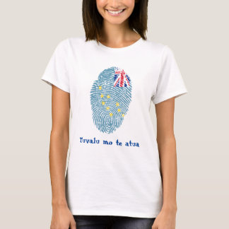 Tuvalu Flag Fingerprint T-Shirt