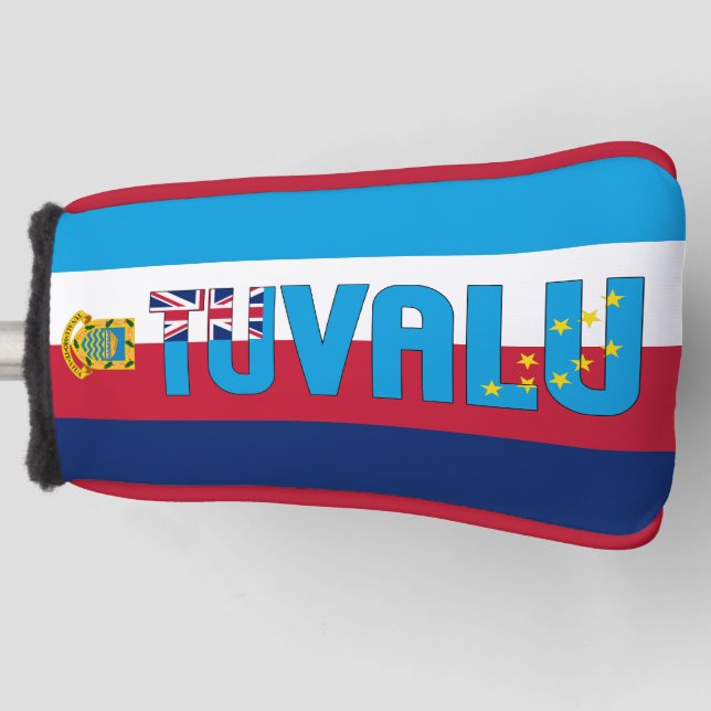 Tuvalu Flag Gorgeous Patriotic Golf Head Cover (Front)