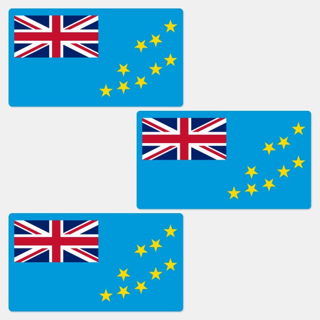 Tuvalu Flag Labels (Group)