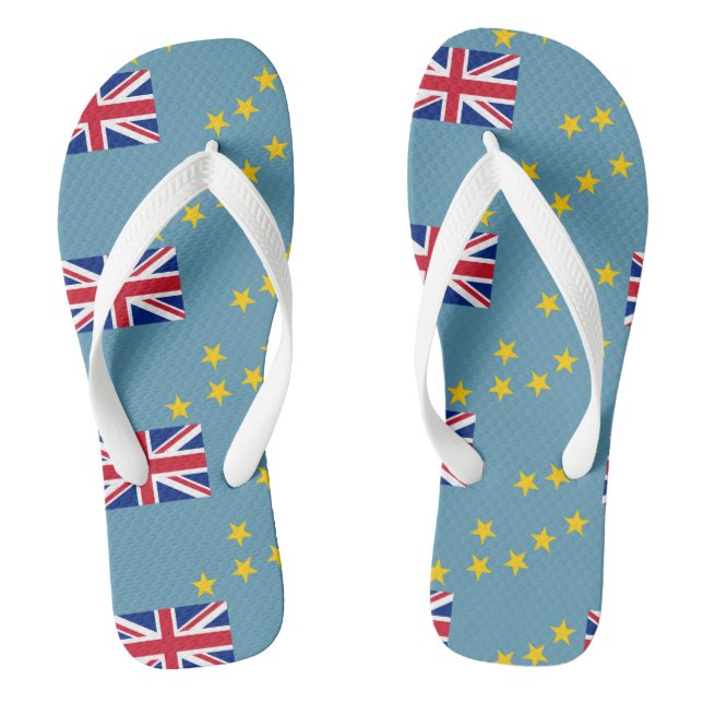 TUVALU FLAG --.png Flip Flops (Footbed)