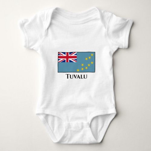 Tuvalu Tuvaluan Flag Baby Bodysuit