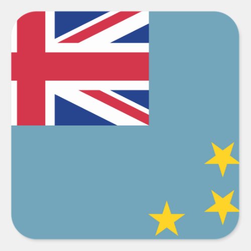 Tuvalu Tuvaluan Flag Square Sticker