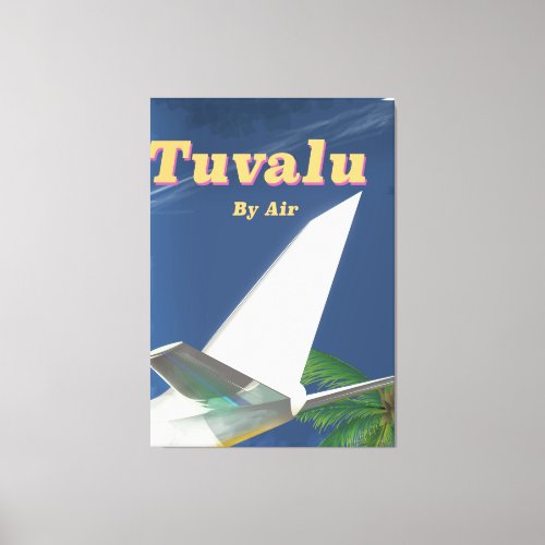 Tuvalu Vintage style travel poster Canvas Print