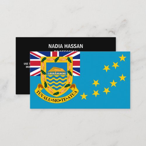Tuvaluan Flag  Coat of Arms Flag of Tuvalu Business Card