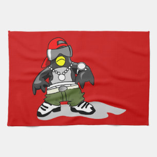 tux-30043 GANGSTER ATTITUDE FUNNY tux penguin da Towel