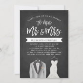 Tux and Dress Couples Wedding Shower Invitation (Front)