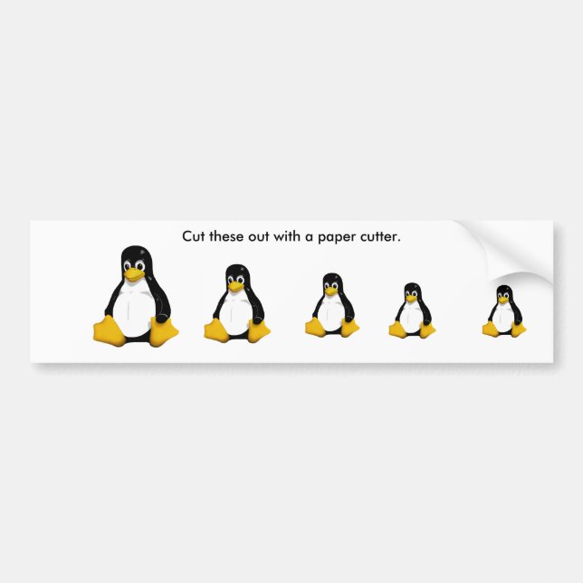 Tux Bumper Stickers (Front)