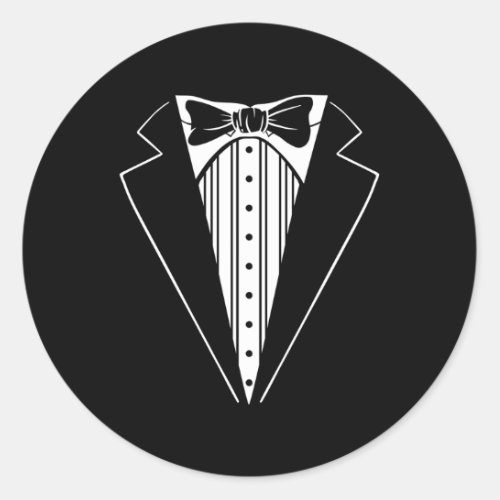 Tux For Wedding Prom Batchelor Tuxedo Classic Round Sticker