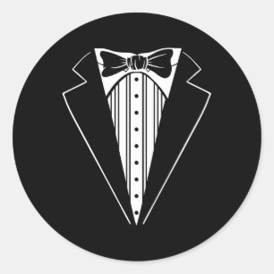 Tux For Wedding Prom Batchelor Tuxedo Classic Round Sticker