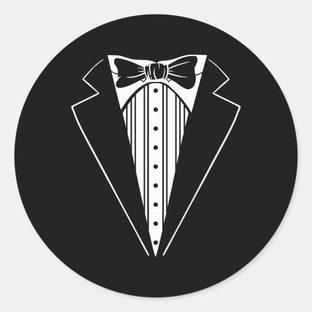 Tux For Wedding Prom Batchelor Tuxedo Classic Round Sticker (Front)