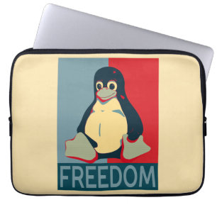 Tux Freedom for Linux Users Laptop Sleeve
