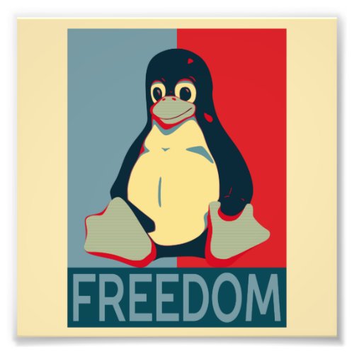 Tux Freedom for Linux Users Photo Print
