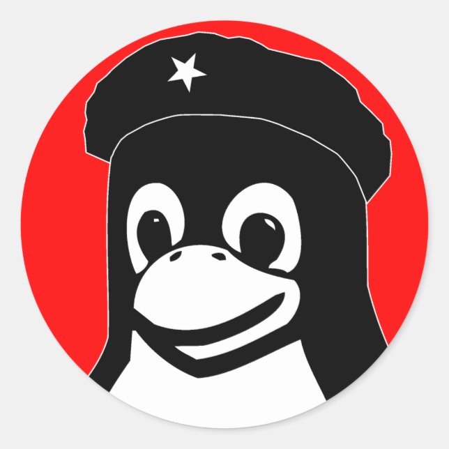 Tux Guevara Classic Round Sticker (Front)