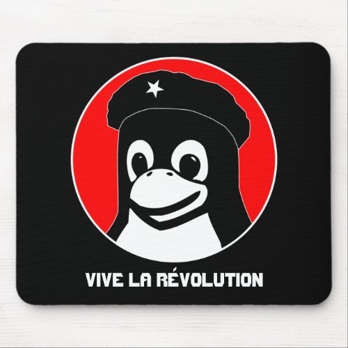 Tux Guevara dark Vive la Rvolution Mouse Pad