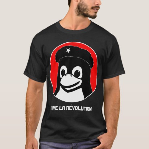 Tux Guevara dark _ Vive la Rvolution T_Shirt