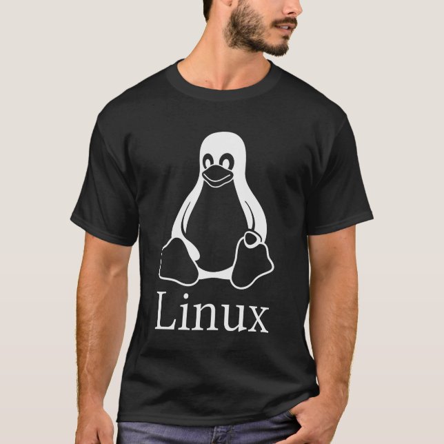Tux/Linux Dark Tee (Front)