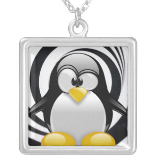 Tux Lost in the Zone Silver Plated Necklace