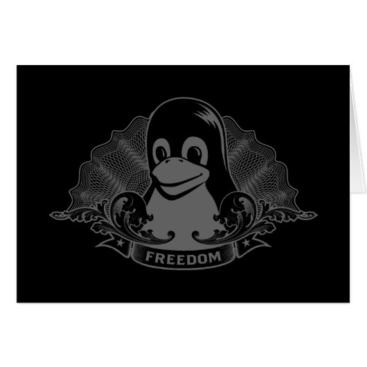 Tux Penguin - (Linux, Open Source, Copyleft, FSF) (Front Horizontal)