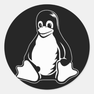 Tux Penguin - (Linux, Open Source, Copyleft, FSF) Classic Round Sticker