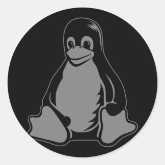 Tux Penguin - (Linux, Open Source, Copyleft, FSF) Classic Round Sticker