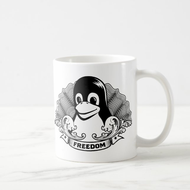 Tux Penguin - (Linux, Open Source, Copyleft, FSF) Coffee Mug (Right)