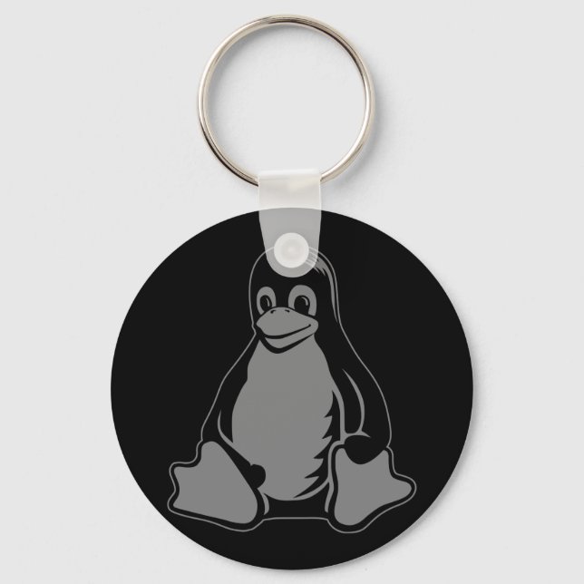 Tux Penguin - (Linux, Open Source, Copyleft, FSF) Keychain (Front)