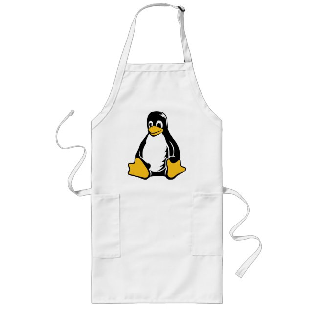 Tux Penguin - (Linux, Open Source, Copyleft, FSF) Long Apron (Front)