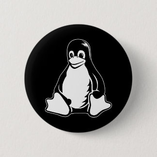 Tux Penguin - (Linux, Open Source, Copyleft, FSF) Pinback Button