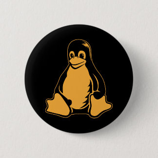 Tux Penguin - (Linux, Open Source, Copyleft, FSF) Pinback Button