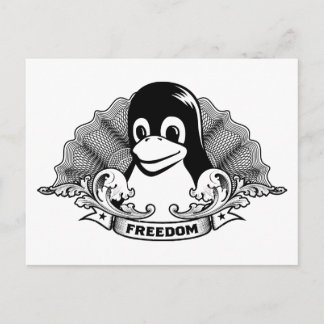 Tux Penguin - (Linux, Open Source, Copyleft, FSF) Postcard