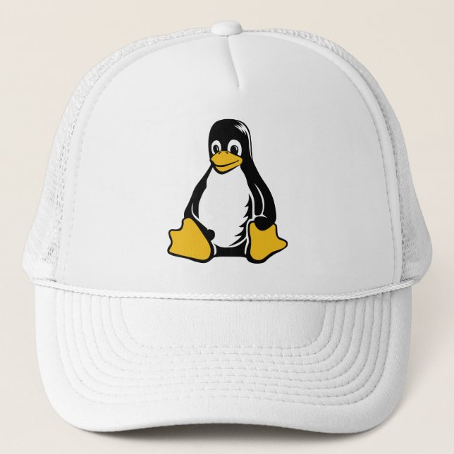 Tux Penguin - (Linux, Open Source, Copyleft, FSF) Trucker Hat (Front)