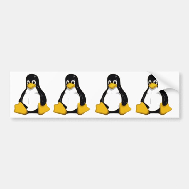 tux the linux logo penguin bumper sticker (Front)