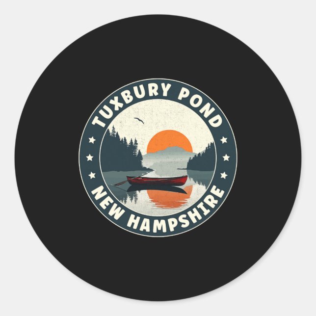 Tuxbury Nd New Hampshire Sunset T Shirt  Classic Round Sticker (Front)