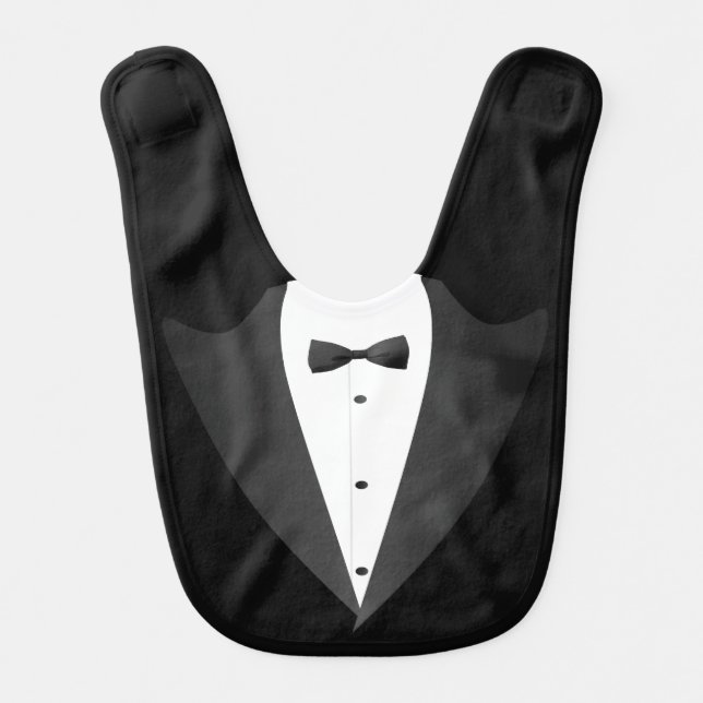 Tuxedo And Bow Tie Baby Bibs (2) (Front)