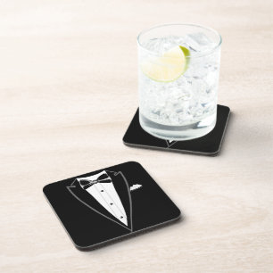 Tuxedo And Bowtie Beverage Coaster