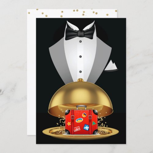 Tuxedo and Suitcase Invitation