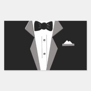 Tuxedo Art Rectangular Sticker