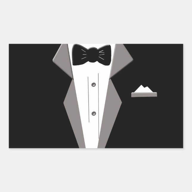 Tuxedo Art Rectangular Sticker (Front)