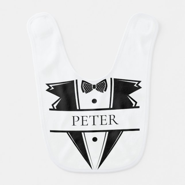  Tuxedo Baby Bib (Front)