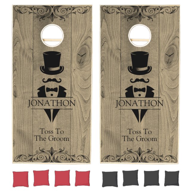Tuxedo Bachelor Party Cornhole Set (Set)
