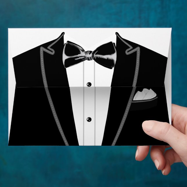 Tuxedo bachelor party  envelope (Hand)