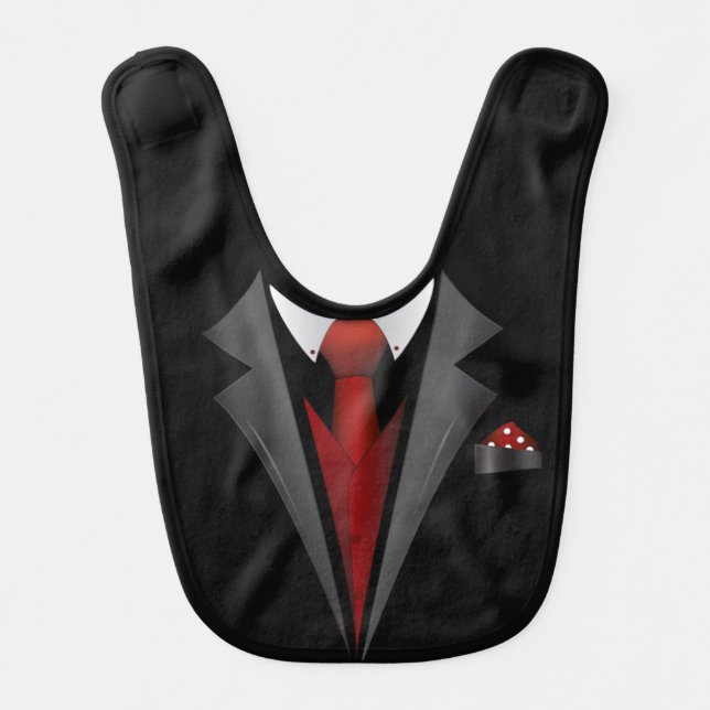 Tuxedo/Bad to the Bone Bib (Front)