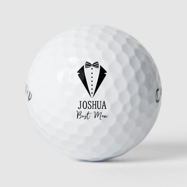 Tuxedo Best Man Golf Balls (Front)