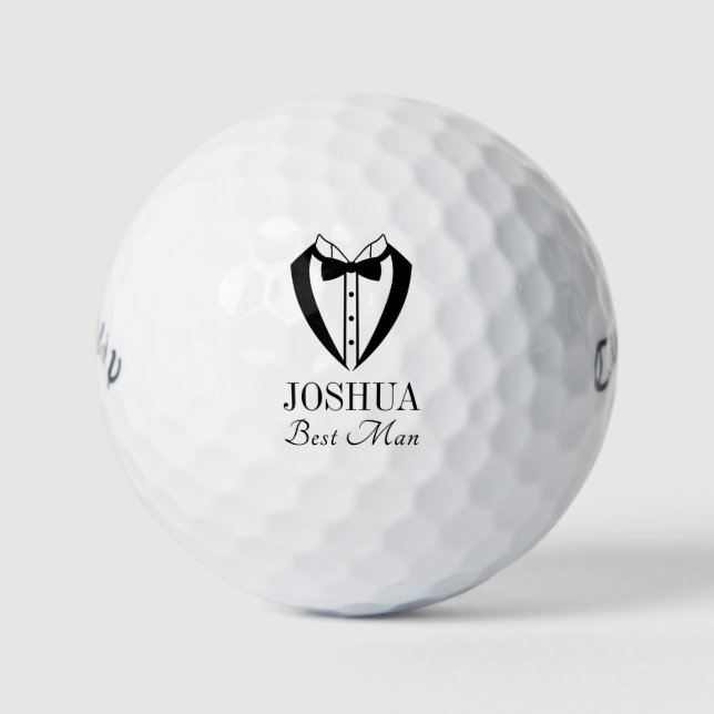 Tuxedo Best Man Golf Balls (Front)